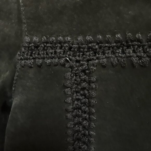 O'Neill black suede leather jacket. - Picture 5 of 10